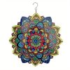 1pc 3D Hanging Wind Spinner Outdoor Decor For Garden Wind Chimes Metal Yard Spinners 3D Stainless Steel Spinner Gifts Mandala 3D Spinner With 360¬∞ Ro