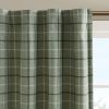 Plaid Rod Pocket and Back Tab Curtain Panel with Fleece Lining(Only 1 Pc Curtain Panel)