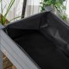 Outsunny Raised Garden Bed, 47" x 22" x 33", Elevated Wooden Planter Box with Lockable Wheels, Storage Shelf, and Bed Liner for Backyard, Patio