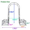 Metal Garden Arch with two plant stands 79.5'' Wide x 86.6'' High Climbing Plants Support Rose Arch Outdoor Black