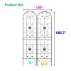 2 Pack Metal Garden Trellis 86.7" x 19.7" Rustproof Trellis for Climbing Plants Outdoor Flower Support Black