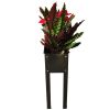 Elevated garden bed, metal elevated outdoor flowerpot box, suitable for backyard and terrace, large flowerpot, suitable for vegetable and flower book