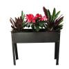 Elevated garden bed, metal elevated outdoor flowerpot box, suitable for backyard and terrace, large flowerpot, suitable for vegetable and flower book