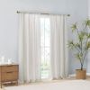 Linen Blend Light Filtering Curtain Panel Pair(2 Pcs Window Panels)