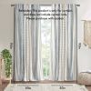 Cotton Printed Curtain Panel with Chenille Stripe and Lining(Only 1 Pc Panel)