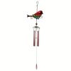 1set, Wind Chimes, Birds, Iron, Glass, Painted Handicrafts, Hanging Pieces, Courtyard Gardens, Metal Aluminum Pipe Hanging Pieces.Comes With S-hook