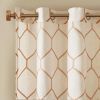 Metallic Geo Embroidered Curtain Panel(Only 1 Pc Panel)